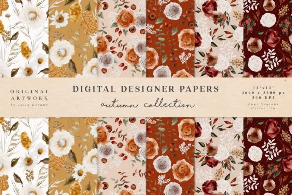 Autumn Four Seasons Seamless Patterns: Timeless Textures for Creative Projects