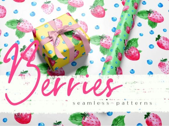 BERRIES Watercolor Seamless Patterns: Vibrant, Versatile & Ready to Inspire