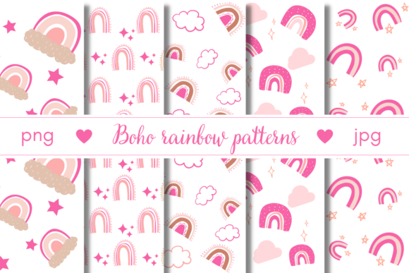 Boho Rainbow Patterns for Creative Projects