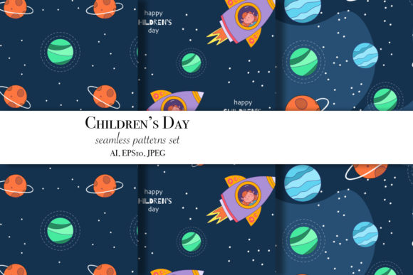 Children’s Day Seamless Patterns Set