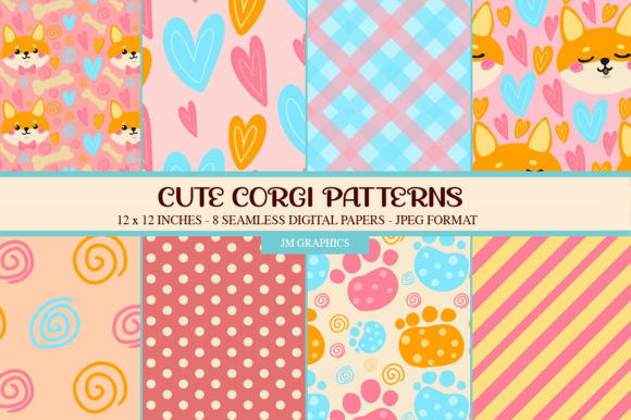 Cute Corgi Patterns Digital Papers: Where Playful Aesthetics Meet Professional Creative Efficiency