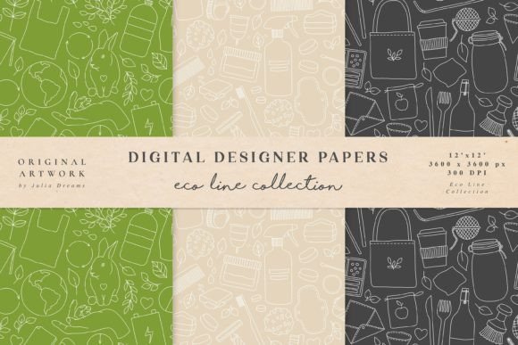 Eco Line Zero Waste Seamless Patterns: Sustainable Design Tools for Modern Creative Workflows