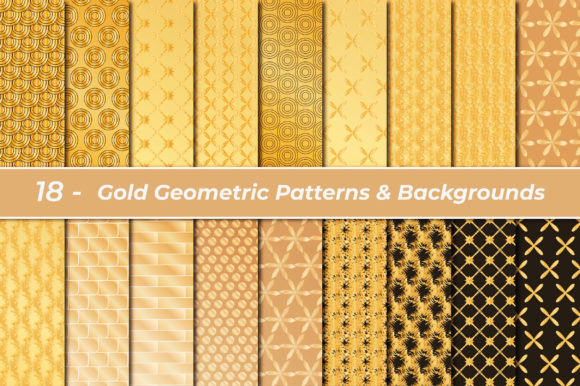 Gold Geometric Patterns Backgrounds