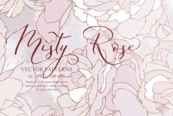 Misty Rose Vector Patterns