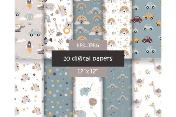 Nursery Seamless Patterns Pack