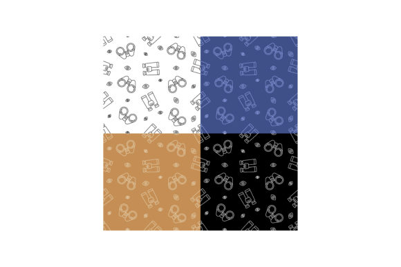 Seamless Binoculars Patterns for Fabric & Design