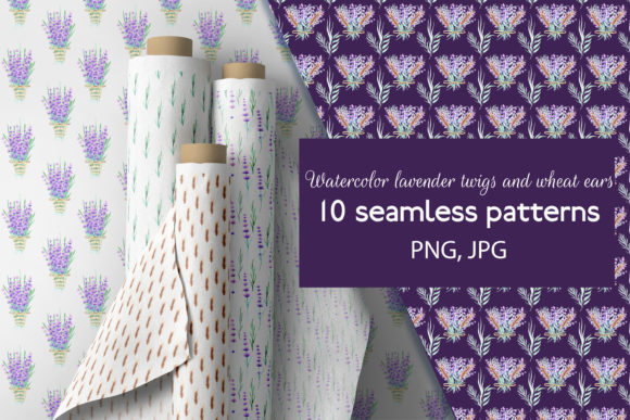 Seamless Patterns Watercolor Lavender: Elevating Design with Organic Elegance and Digital Precision