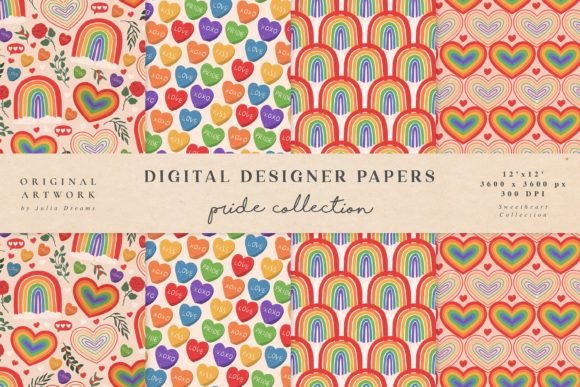 Sweetheart Pride Seamless Patterns: Thoughtful Design Resources for Inclusive, Joyful Creations