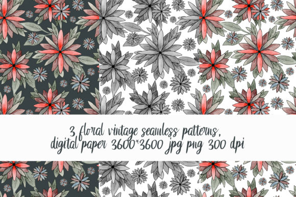 Vintage Floral Digital Papers: Timeless Texture for Modern Design Projects
